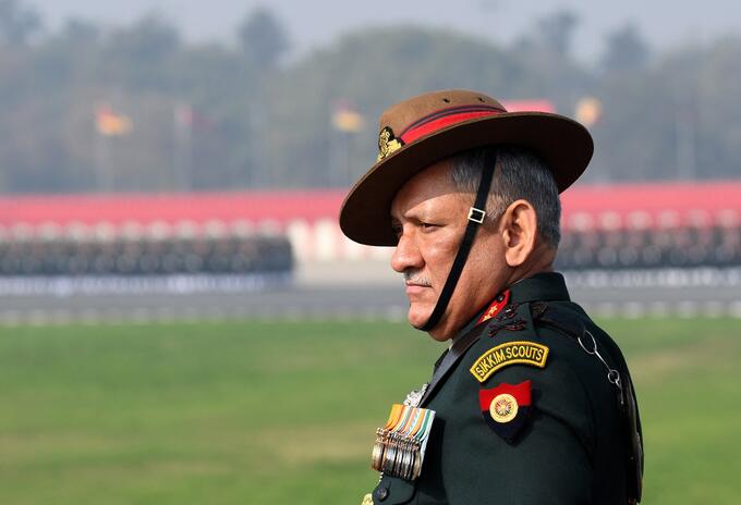 Jefe del Estado Mayor del ejército indio, general Bipin Rawat