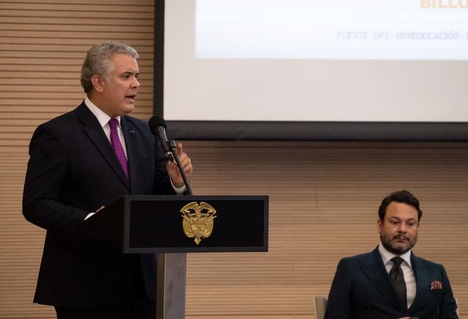 El presidente Iván Duque en Medellín.