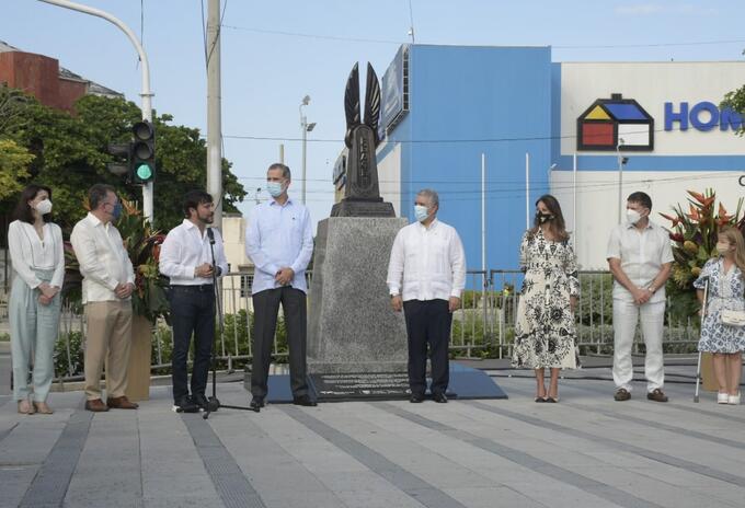 Rey Felipe VI en la develación del monumento 'Paz y Libertad'