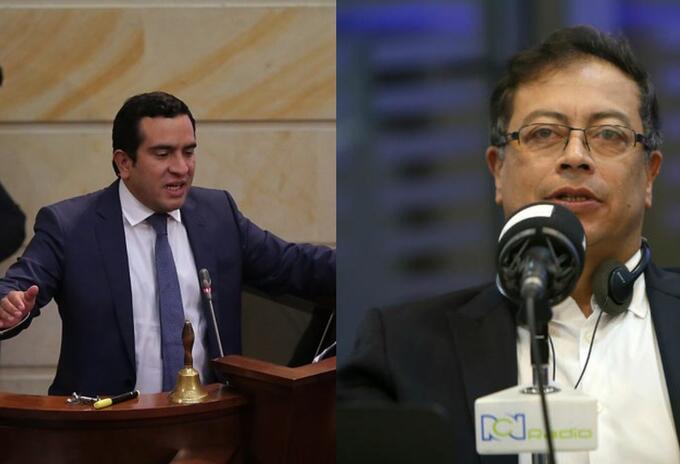 Edward Rodríguez y Gustavo Petro Edward Rodríguez y Gustavo Petro