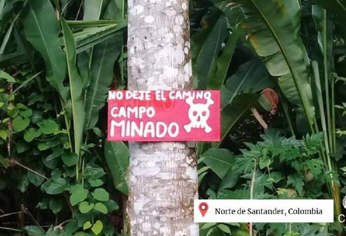 Minas antipersona en Norte de Santander