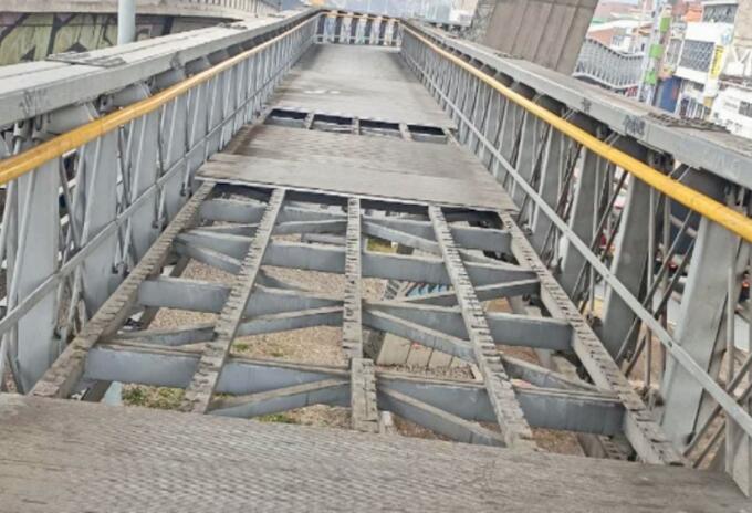 Trampa mortal en puente de la carrera 30 con calle sexta