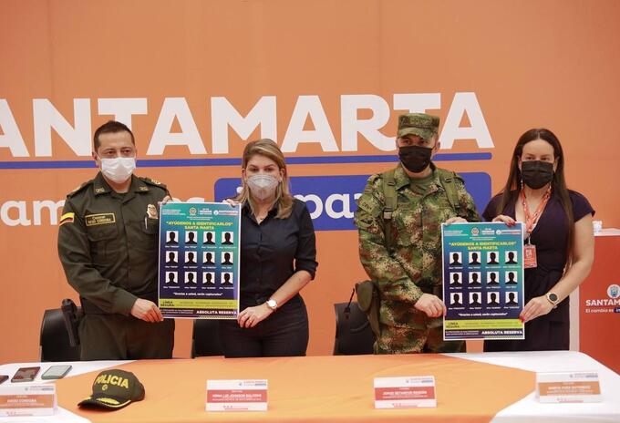 Consejo de Seguridad en Santa Marta - Cartel de los más buscados