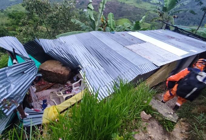 Menor falleció en Santander por caída de roca en una vivienda