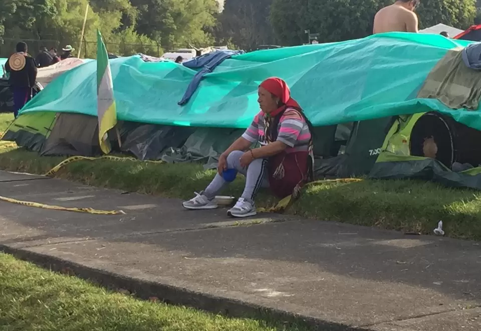 Mujer indígena en Bogotá