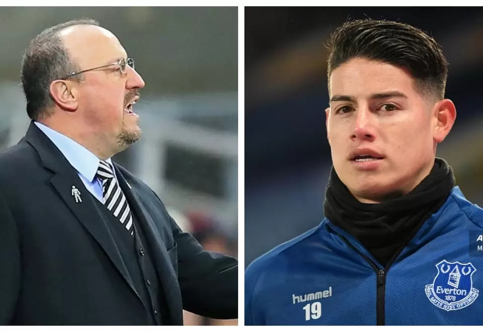 Rafa Benítez y James Rodríguez