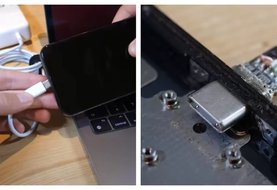 iPhone por USB tipo C