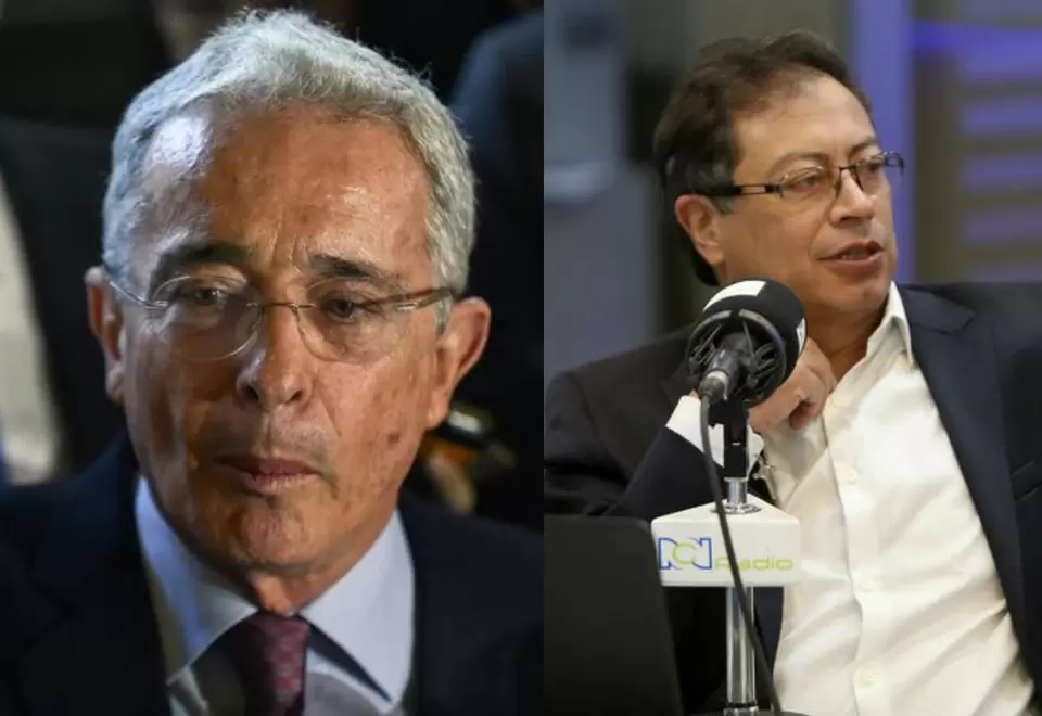 Alvaro Uribe y Gustavo Petro