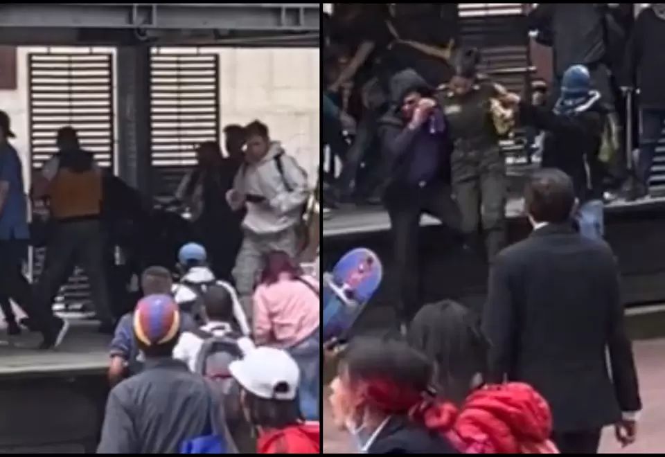 varios indígenas agreden a puños y patadas a una joven policía varios indígenas agreden a puños y patadas a una joven policía