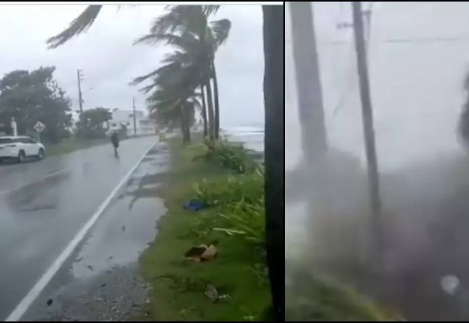 Imágenes de la tormenta Julia acercándose a San Andrés