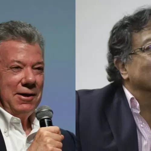 Juan Manuel Santos y Gustavo Petro