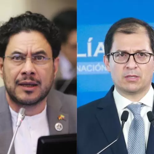 Senador Iván Cepeda y fiscal General, Francisco Barbosa. 