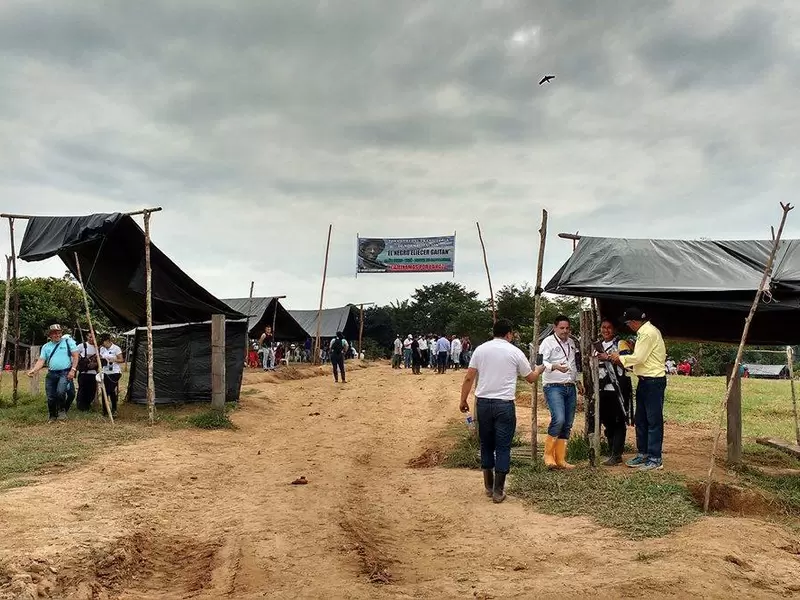 Zona de Reincorporación de las Farc en la vereda Caño Indio en Tibú, Norte de Santander