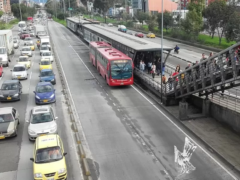 Trancón en Bogotá