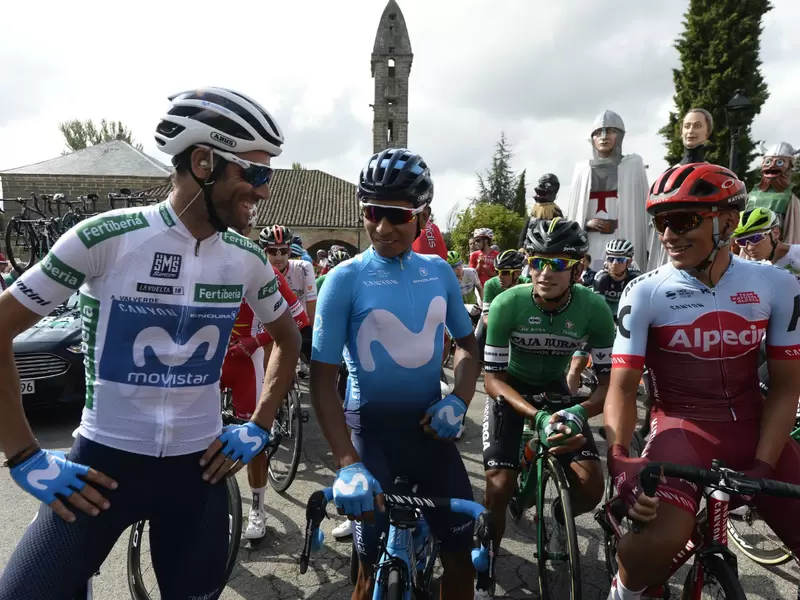 Alejandro Valverde y Nairo Quintana hacen parte del Movistar Team. Alejandro Valverde y Nairo Quintana hacen parte del Movistar Team.