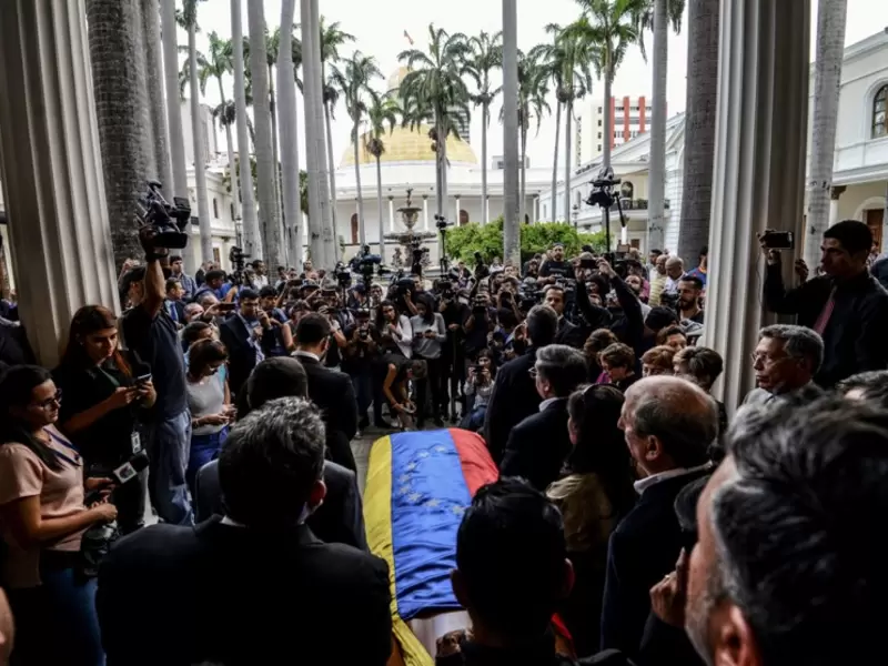 El cuerpo de Fernando Albán, fue llevado a la sede del Parlamento -de mayoría opositora- para su velación.