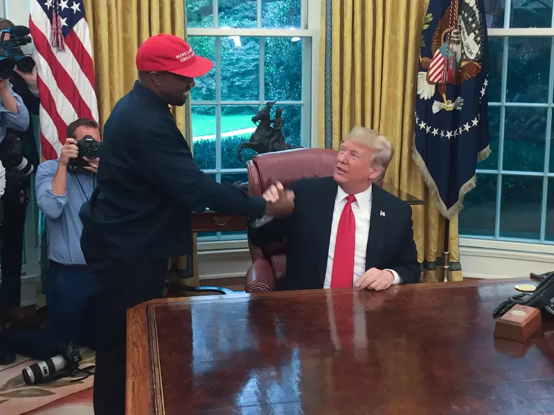 Kanye West y Donald Trump.