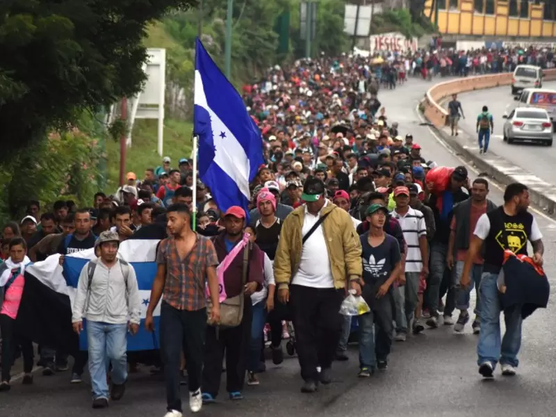 Caravana migrantes hondureños