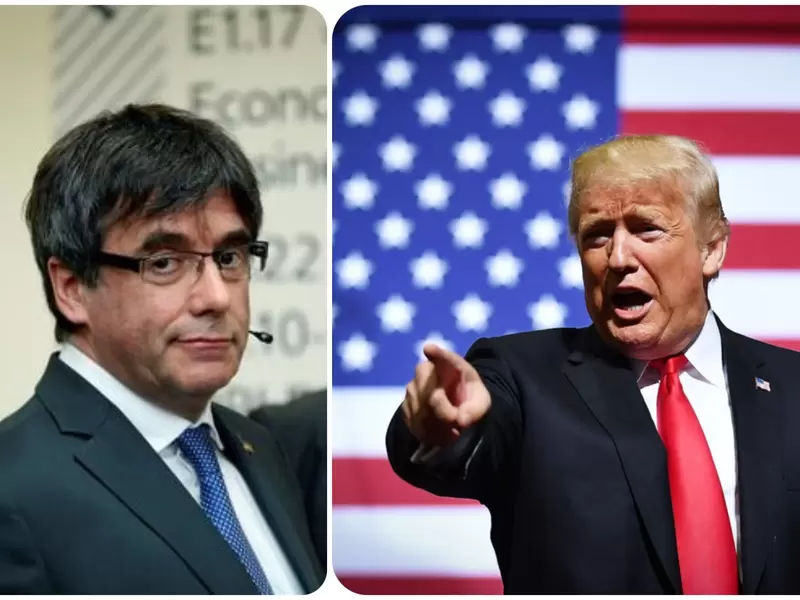 Carles Puigdemont y Donald Trump Carles Puigdemont y Donald Trump