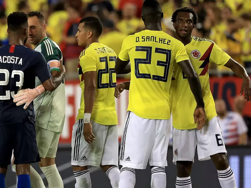 Jugadores de la Selección Colombia ante Estados Unidos Jugadores de la Selección Colombia ante Estados Unidos