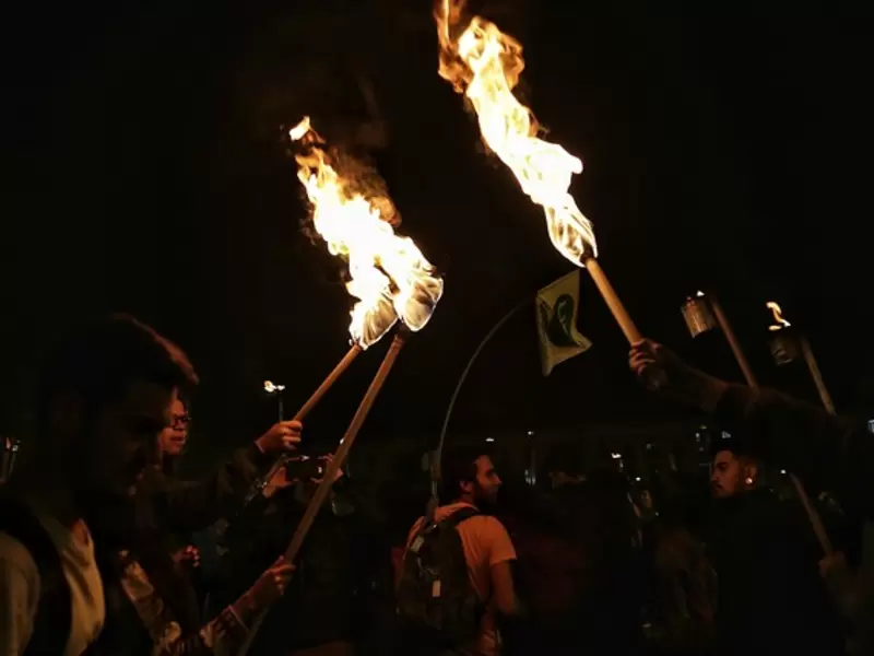 Marcha de las antorchas en Bogotá