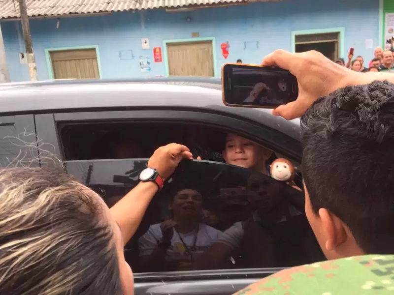 Cristo José Contreras llegando a Guamalito