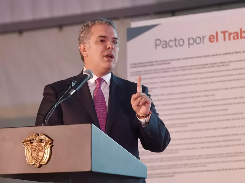 Presidente colombiano, Iván Duque Márquez.