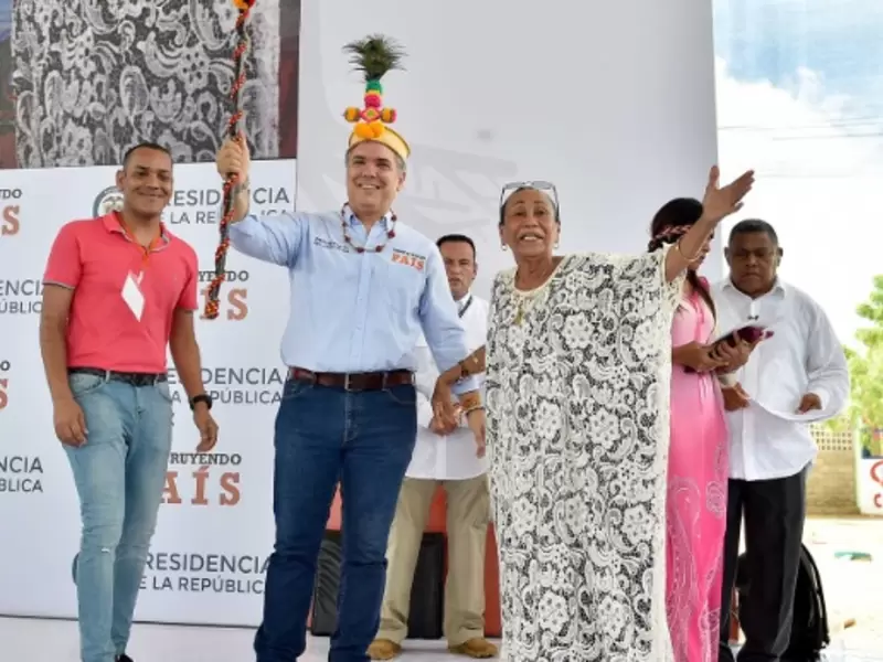 Iván Duque, presidente de Colombia, en La Guajira