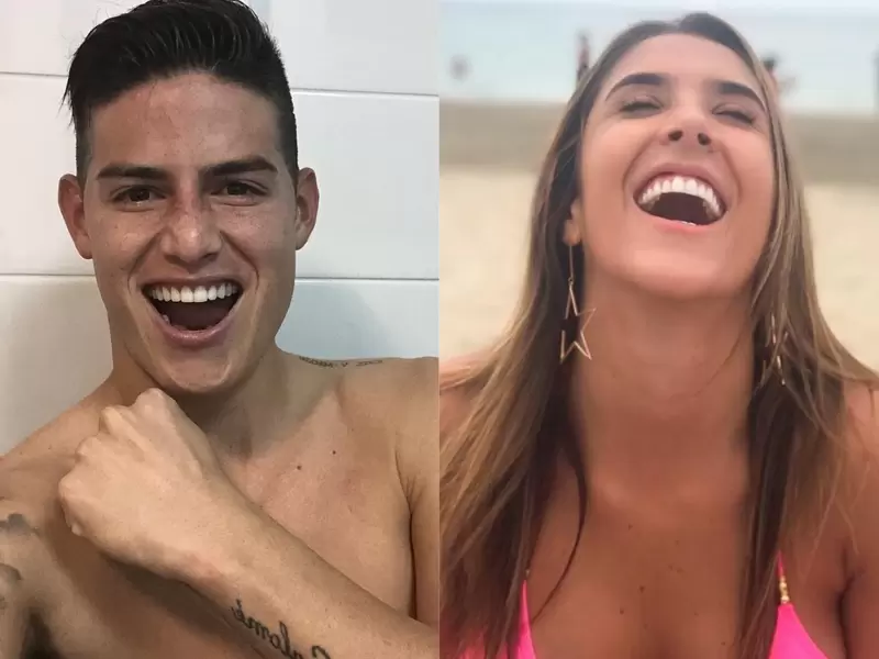 James Rodríguez y Daniela Ospina.