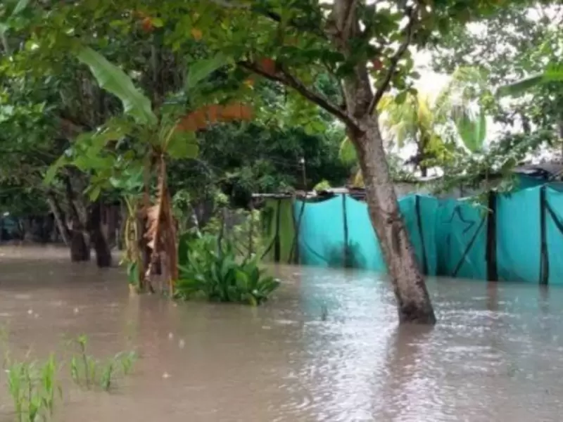 Lluvias Antioquia Según los registros de las autoridades, 24 viviendas fueron destechadas por los vientos huracanados.