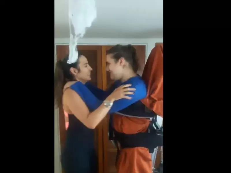 Luly Bossa y su hijo, Ángelo.