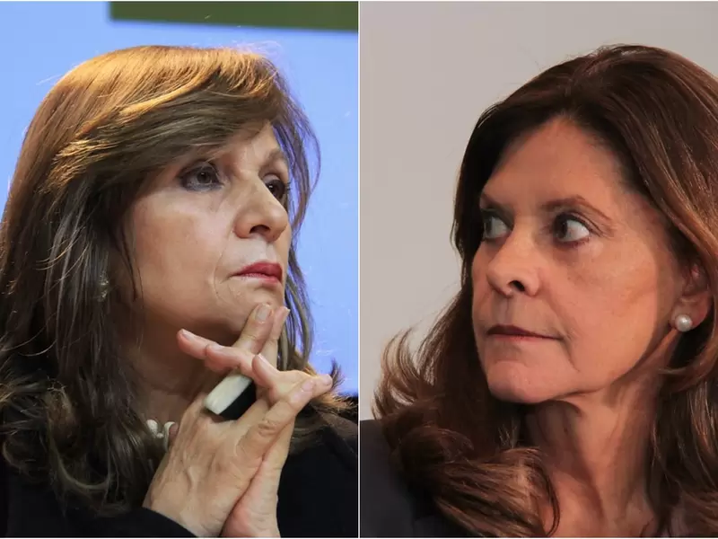 Ángela Robledo y Marta Lucía Ramírez, congresista y vicepresidenta de la República, respectivamente