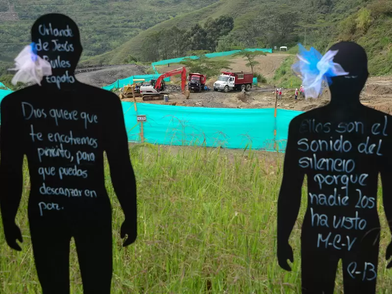Referencia La Escombrera en la Comuna 13 de Medellín.