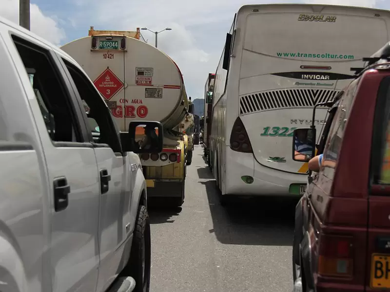 Trancón en Bogotá