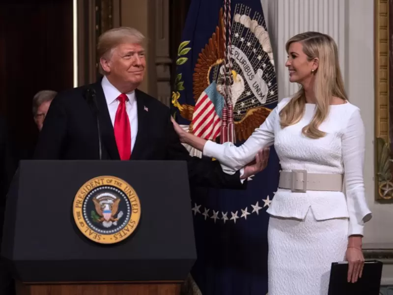 Ivanka Trump y el presidente Donald Trump