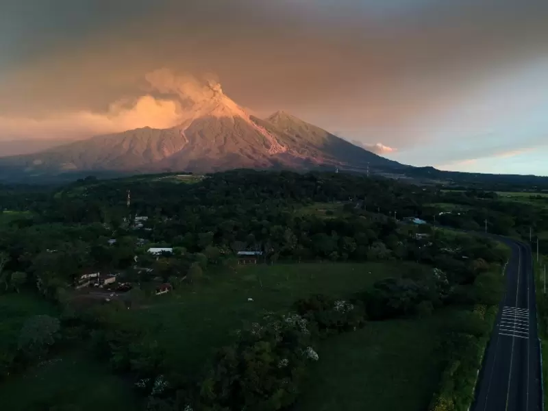Volcán de Fuego en Guatemala.