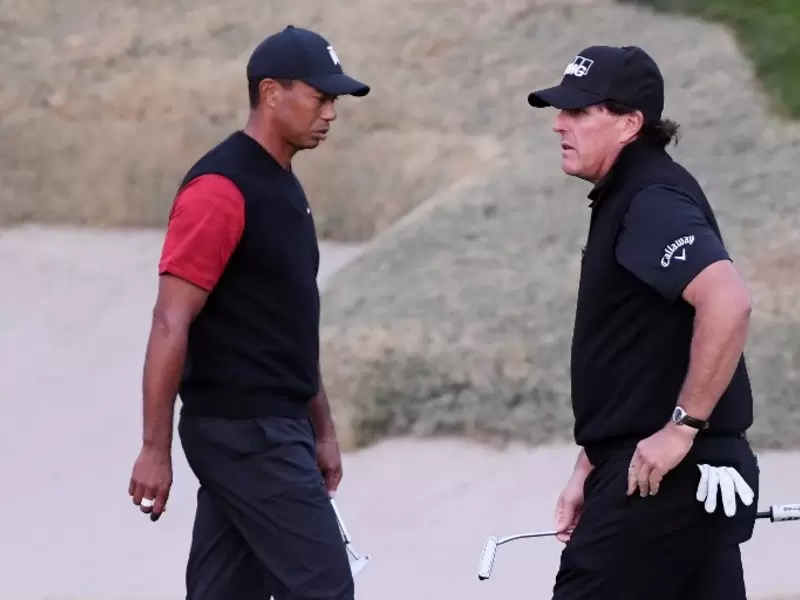 Tiger Woods y Phil Mickelson
