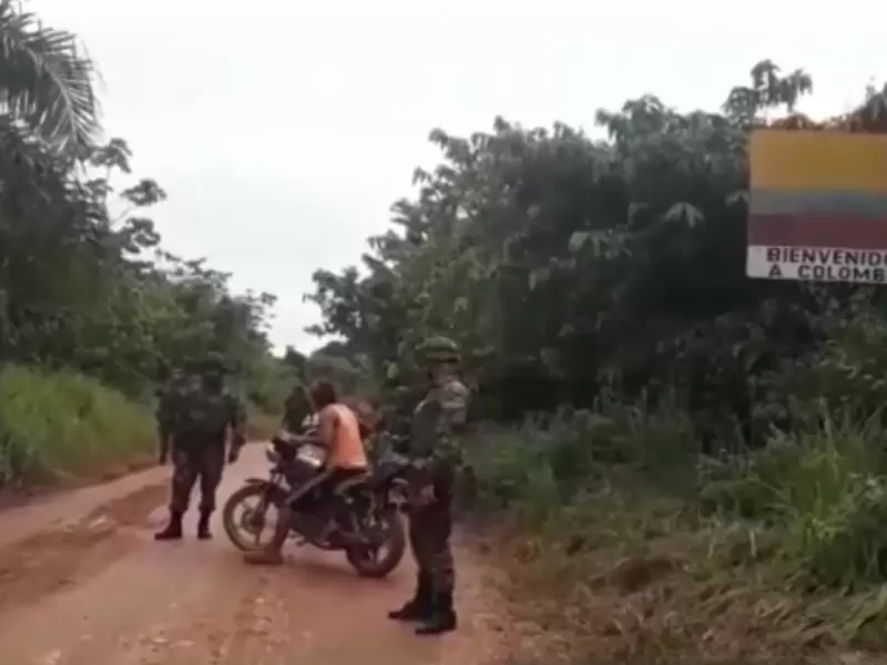 Control militar en la zona de frontera entre Colombia y Venezuela en Norte de Santander
