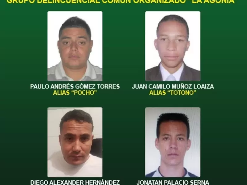 Cartel de la banda La Agonía de Medellín