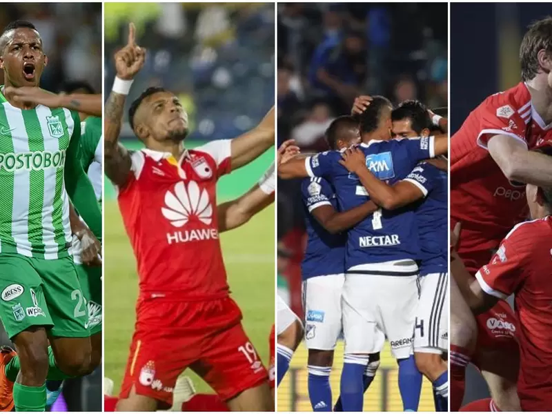 Santa Fe, Millonarios, Nacional y América