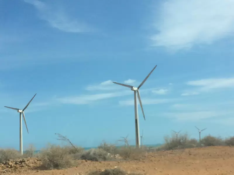 Energía eólica en La Guajira.