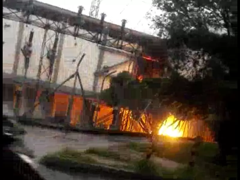 Incendio en subestación de energía de Medellín