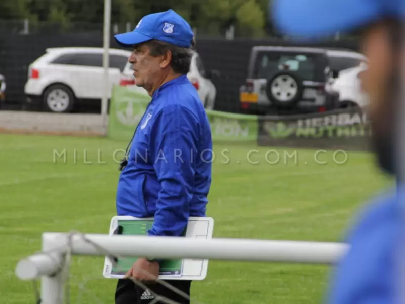 Primer entrenamiento de Jorge Luis Pinto en Millonarios
