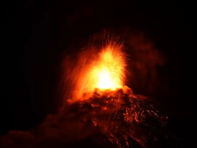 Volcán de Fuego en Guatemala