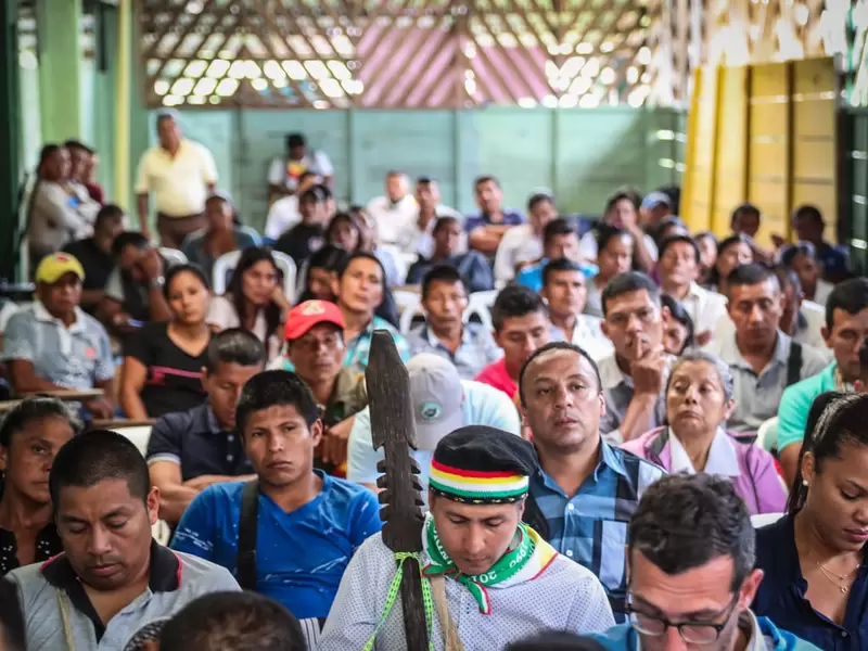 La comunidad indígena de CAMAWARI se reunió con el Gobernador de Nariño Camilo Romero