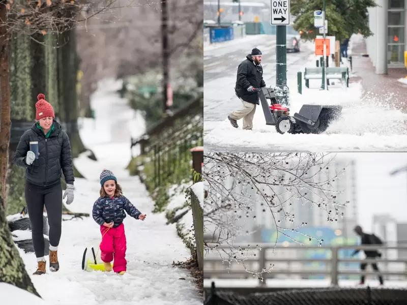 Así fue la nevada en Carolina del Norte.