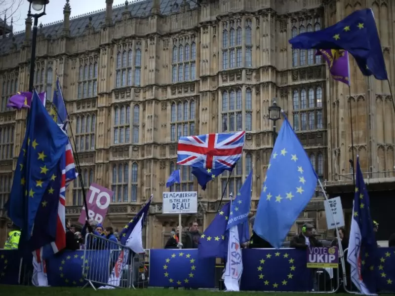 Protestas Parlamento Británico Brexit