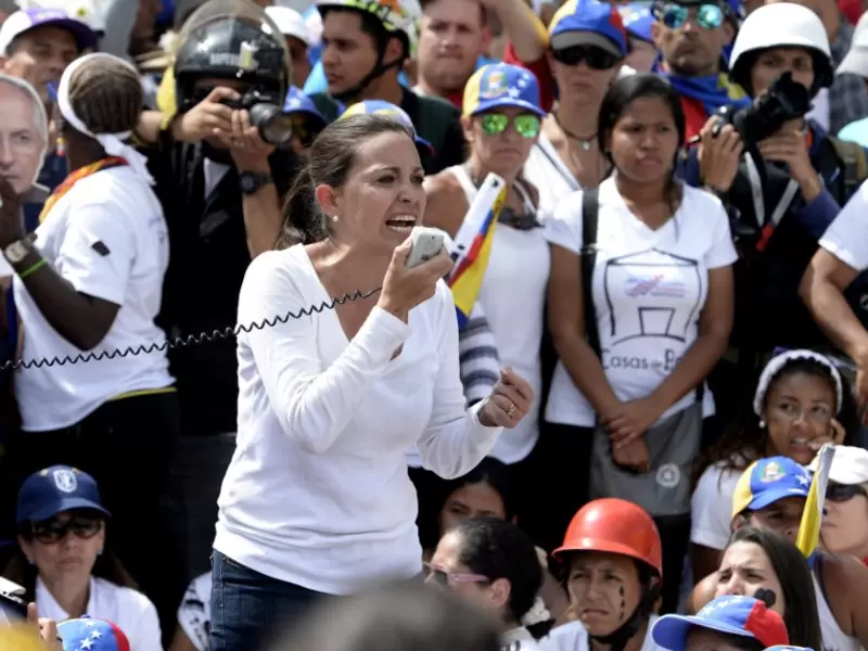 María Corina Machado en un acto público María Corina Machado en un acto público
