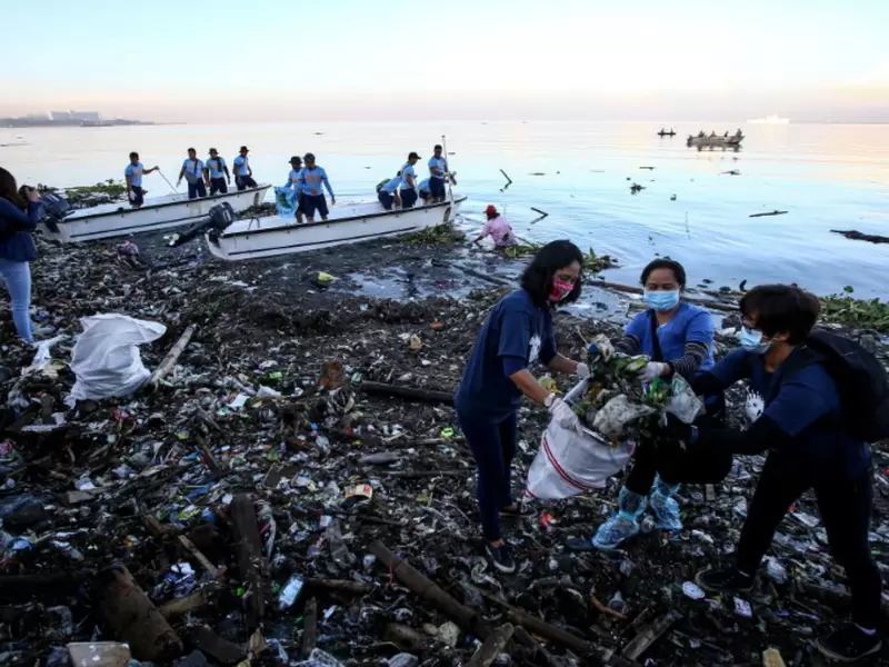 Contaminación del mar en Bahía de Manila