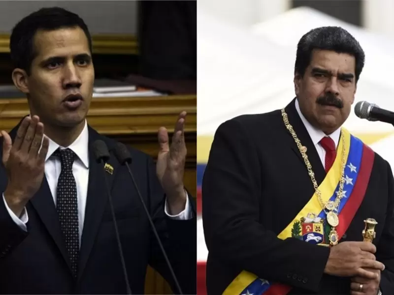 Juan Guaidó y Nicolás Maduro.